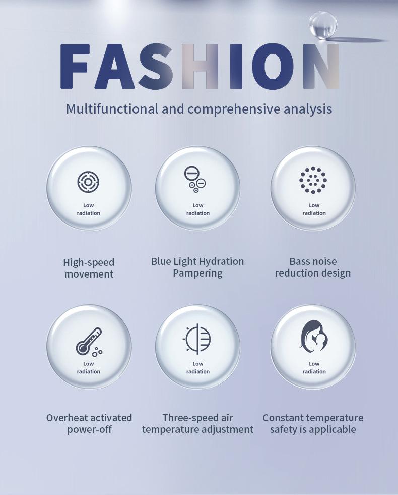 High-Power Negative Ion Hair Dryer for Household & Professional Use