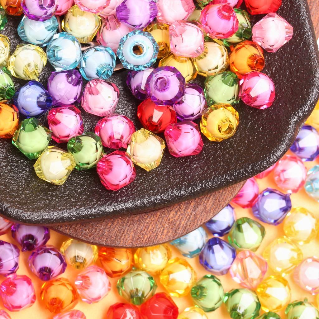 20/40Pcs 8/10mm Diamond Sharp Loose Beads DIY Crafts for Jewelry Making Necklace Bracelet Makingylic