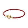 Moments Red Woven Leather Bracelet 568777C01