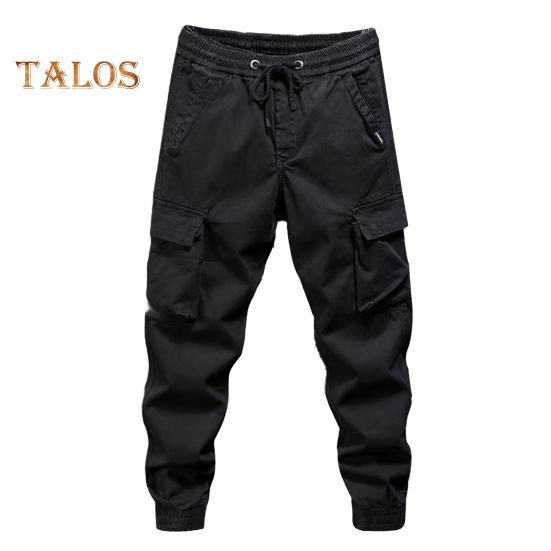 Women Cargo Pants with Multi Pockets Elastic Waist Ankle-banded Plus Size Loose Solid Color Outdoor Trousers for Camping Hiking Travel
