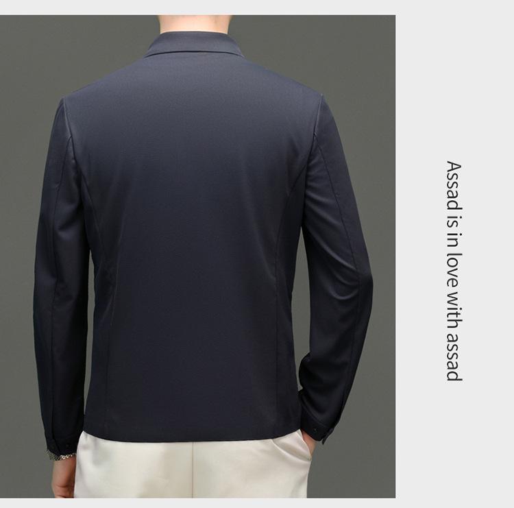 Men's Windproof Business Casual Jacket - Autumn/Winter Lapel Zipper Coat