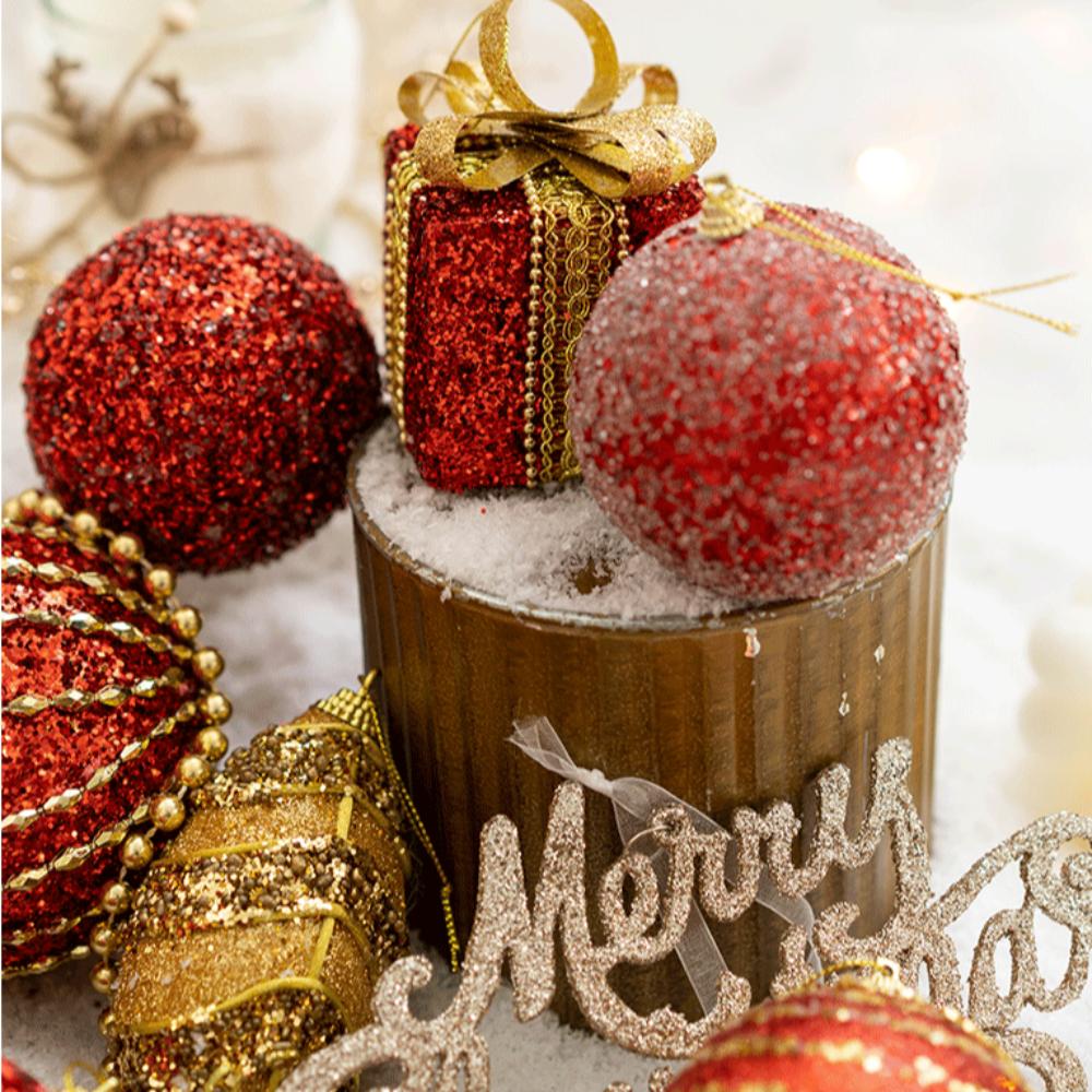 Christmas Baubles Plastics Christmas Tree Balls Big Shatterproof Ball Ornament Set Colorful Creative Christmas Pendant Gift