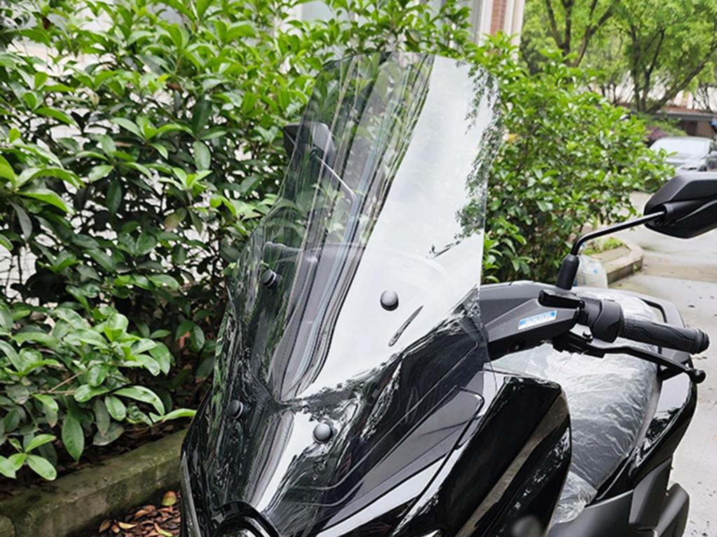FOR 2025 NMAX155 Nmax 155 Improved High Window Windshield NMAX Windshield Accessory (23.6 Inches (60 Cm) + Modified + Transparent