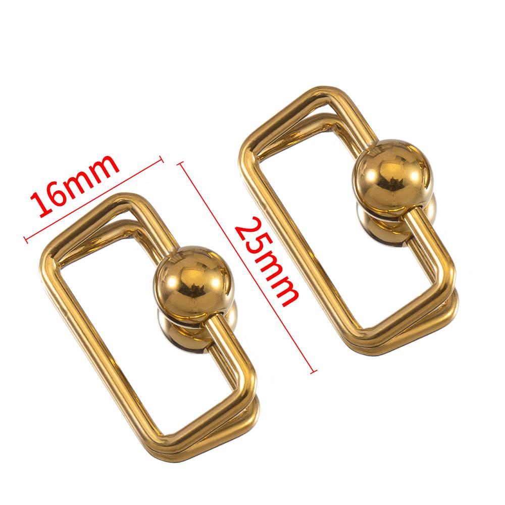 5pcs Stainless Steel D Oval Heart Shape Locking Carabiner Screw Clip Link Hook For DIY Keychain Holder Necklace Jewelry Making