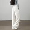 Pleated Waist Straight-Leg Casual Pants