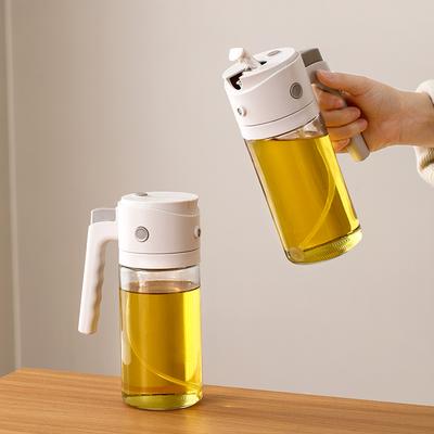 550ml Olivenölspender 2 in 1 Ölsprüher zum Kochen Glasölsprühflasche Ölspender und Ölsprüher Küchenhelfer