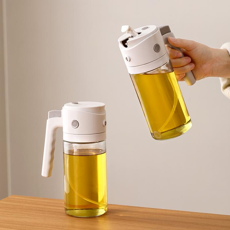 550ml Olive Oil Dispenser 2 in 1 Oil Sprayer for Cooking Glass Oil Spray Bottle Oil Dispenser and Oil Sprayer Kitchen Gadgets