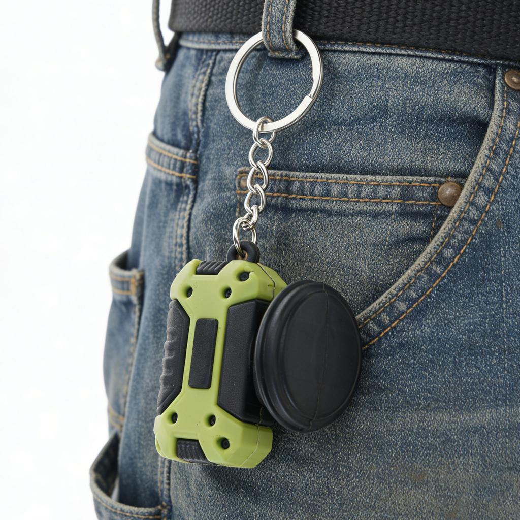 Creative Double Function Mini Grinder Keychain Constructed From Sturdy Soft Rubber Enhancing Aesthetics For Quality Concerned Individuals