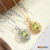 S925 Sterling Silver European and American Necklace Women's Versatile Niche Design Sense Natural Crystal Stone Pendant High Sense