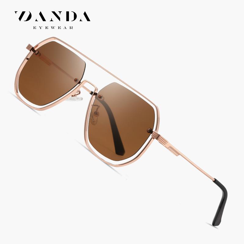 New Metal Polarized Sunglasses JS8575Outdoor Sun Protection Driving Sunglasses Fashionable Men's Square Frame Sunglasses
