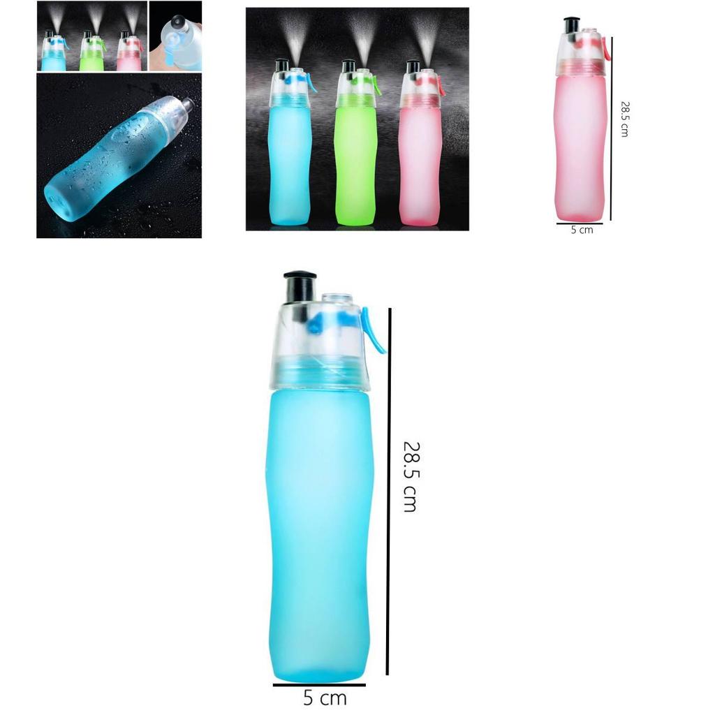Portable Matte Spray Cooling Water Bottle With Leakproof Seal For Fitness And Sports Enthusiasts