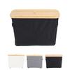 Toilet Paper Storage Basket with Lid Handle Foldable Standing Easy Assembly Toilet Paper Container B