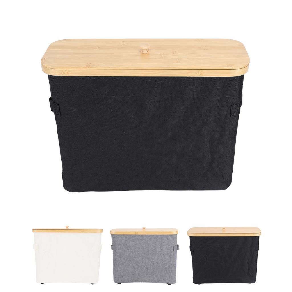 Toilet Paper Storage Basket with Lid Handle Foldable Standing Easy Assembly Toilet Paper Container B