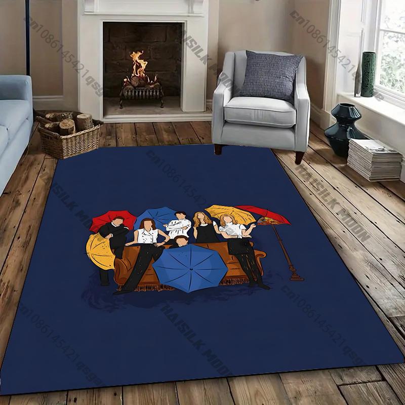 Movie Theme Friends Printed Carpet Rugs for Living Rooms Bedroom Entrance Door Mat Sofa Rugs Large Area Home Decor Rugs Gifts