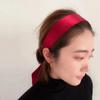 4X100cm Women Narrow Short Scarf 100x4cm Solid Color Chiffon Silk Rubber Black Bag Ribbon Headbands Choker Wristband Streamer