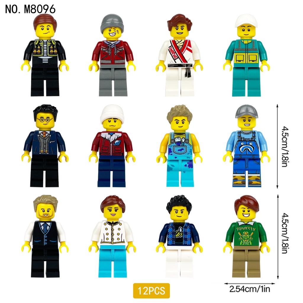 M8096 Designer Doll City Cartoon Professional Building Blocks Assembly Doll Toy