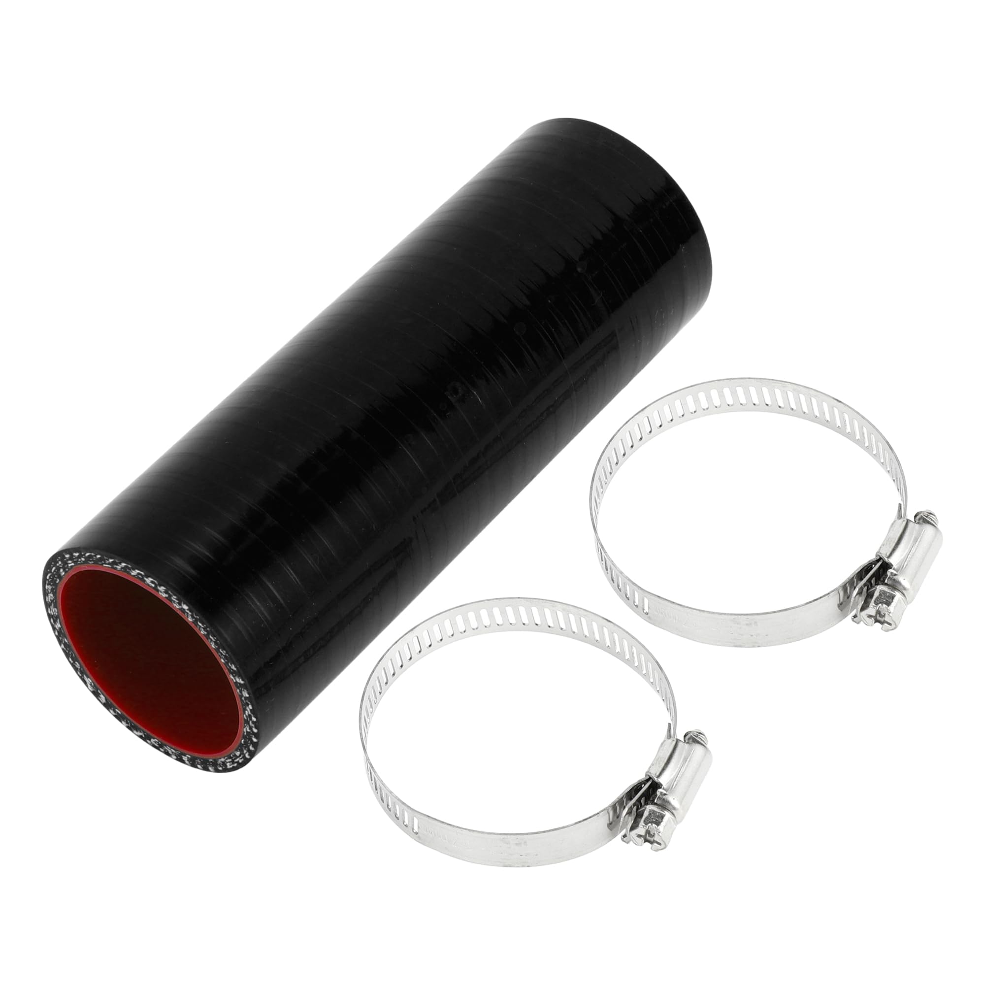 

X AUTOHAUX Внутрішній діаметр 45 мм Довжина 150 мм Прямий 0 градусів Чорний Червоний Силіконовий шланг Силіконова трубка Впускний Патрубок радіатора Охолоджувальний з єднувальний шланг