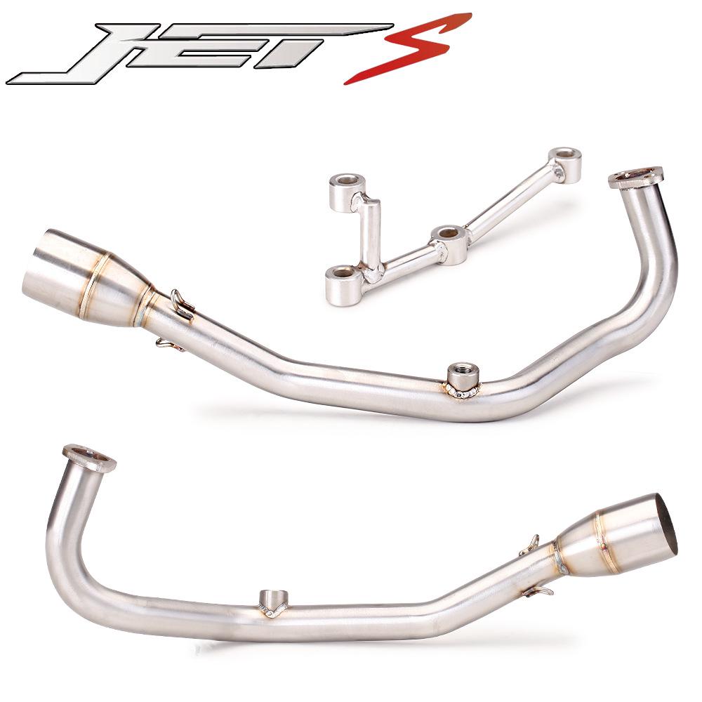 SYM JETS 125 Stainless Steel R77 Exhaust Pipe: Non-destructive Direct Fit Modification