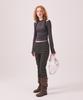 Minasu Brushed Striped Skirt Pants_Black