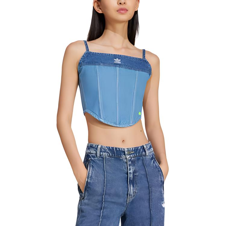 adidas Originals Ksenia Schnaider Fashion Sports Tank Top Women Tops Light-Blue IW5671