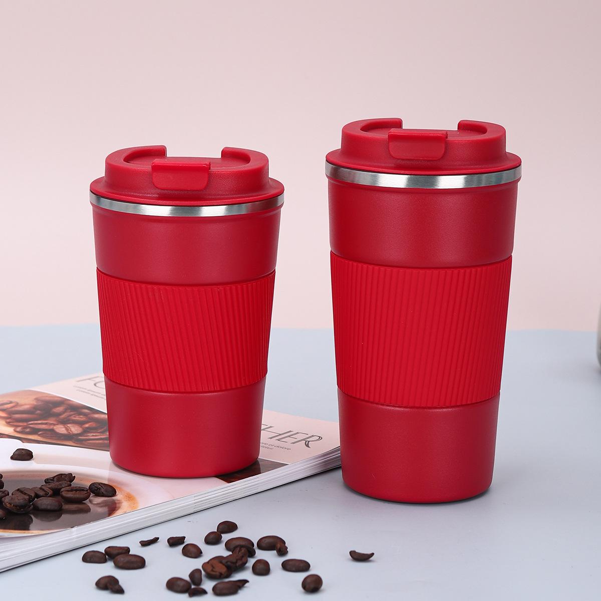 Roestvrijstalen Koffiekopje Draagbaar Dubbellaags Geïsoleerd Beker Zakelijke Begeleidende Waterbeker Duurzaam Duurzaam Nuttig 510ml