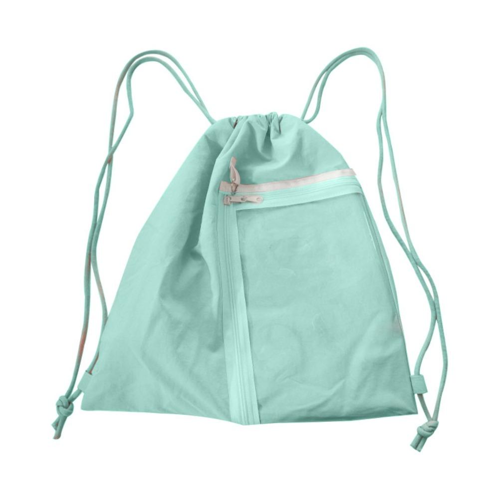 

Вместительная сумка через плечо в корейском стиле с прозрачным карманом, рюкзак на шнурке, для улицы синий