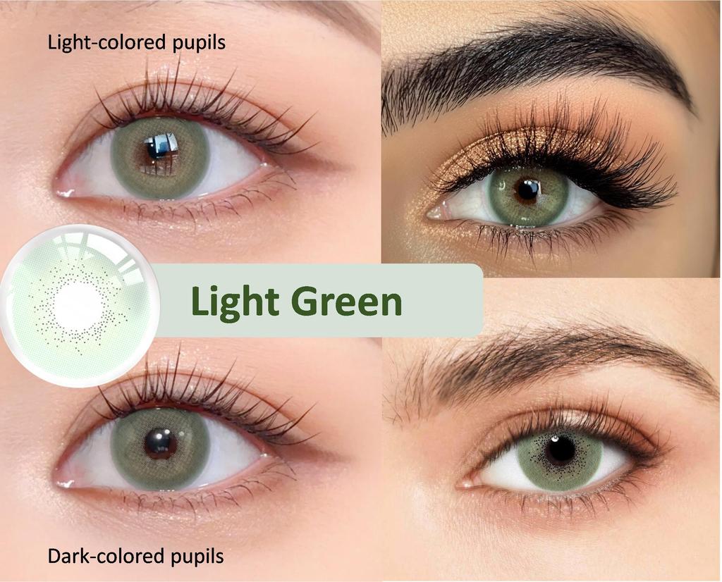 Color Contact Lenses 1 pair for colorful Eyes 14.3mm Yearly Use Soft Cheap Lens Natural color