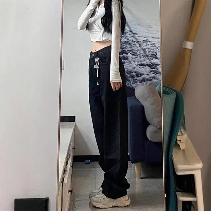 2024 Plus Size Women's Loose Harem Jeans - Slimming Pear-Shaped Fit for Spring & Autumn