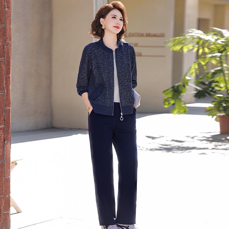 

2026 Stylish Women s Baseball Collar Sportswear for Ages 40-60 5XL (155-165 jin)