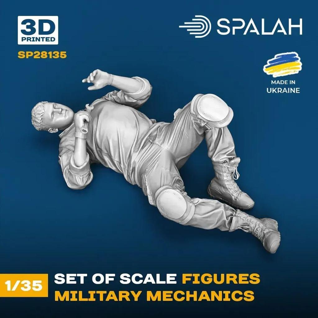Spallach Vehicle Maintenance Crew Set Resin Kit SPU28135 1/35 (2 Figures) (Person)