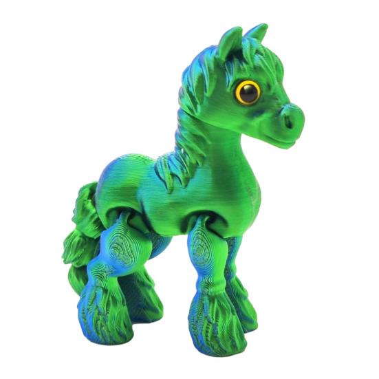 3D Printed Horse Fidget Toy Pony Figurine with Movable Joints Flexible Articulating Animal Model Statue Decoration Ornament