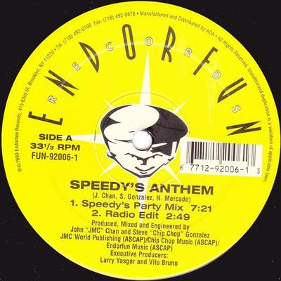 12inch Record SPEEDY (34) - Speedy's Anthem FUN920061 Endorfun Record 1999 US Dance & Electronica Used