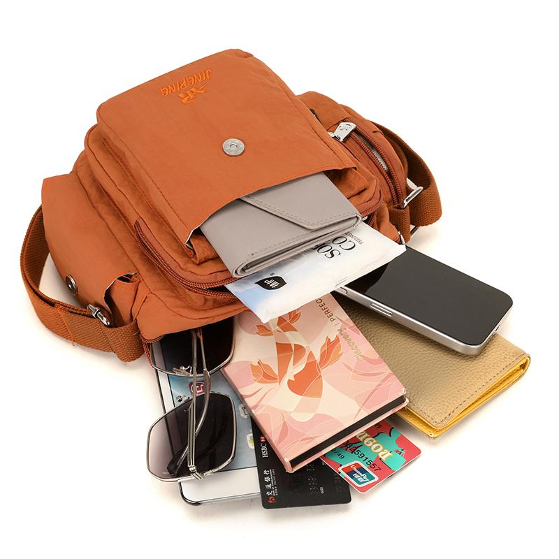 Water-Repellent Multi-Pocket Commuter Mobile Phone Bag Women's Shoulder Crossbody Bag Small Square Bag