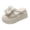 Fashion 8CM Casual Wedge Slippers Women New Summer Non Slip Platform Sandals Woman Flower Comfortable Female Chunky Beach Slippers
