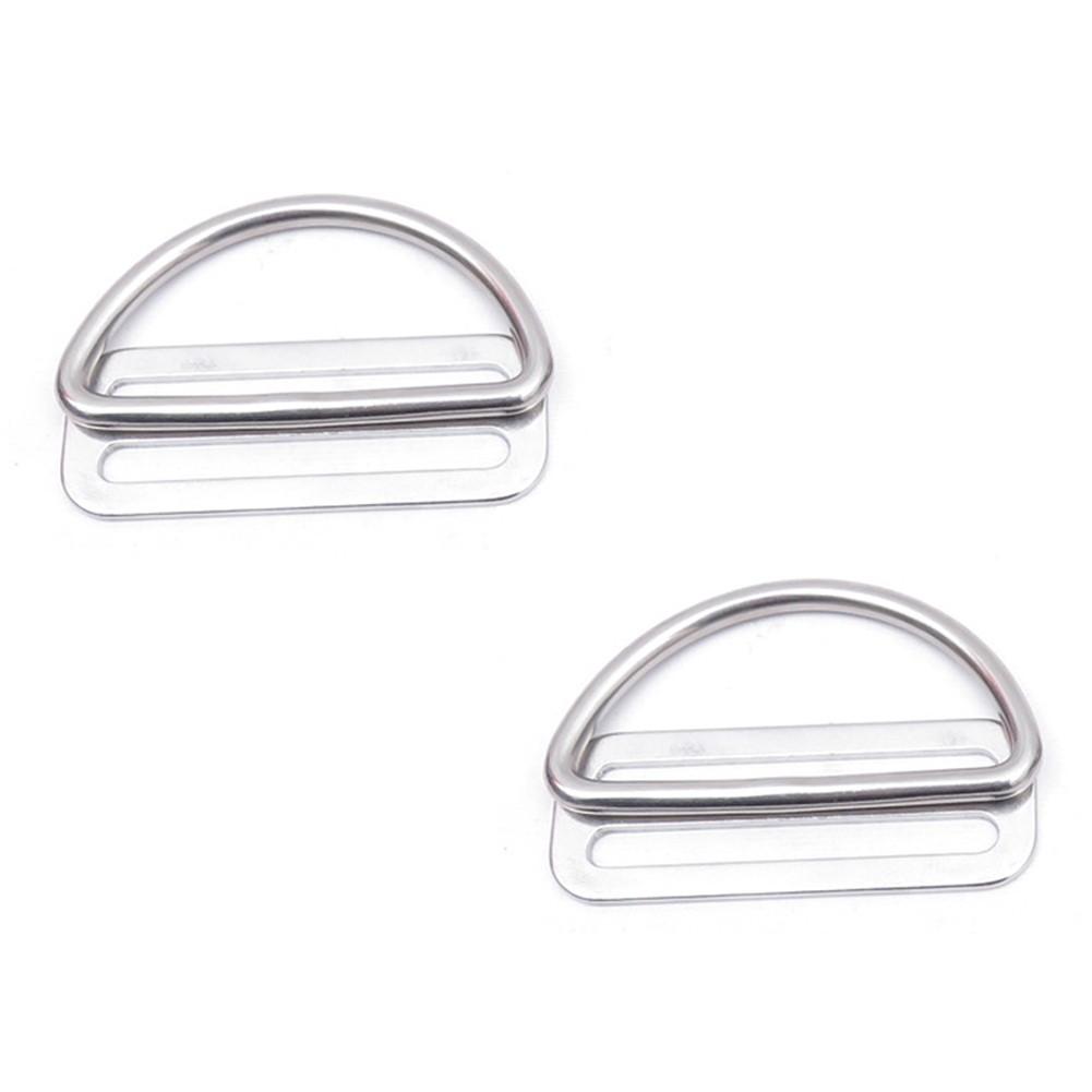 Belt Keeper D Ring Lightweight Portable Silver Stainless Steel