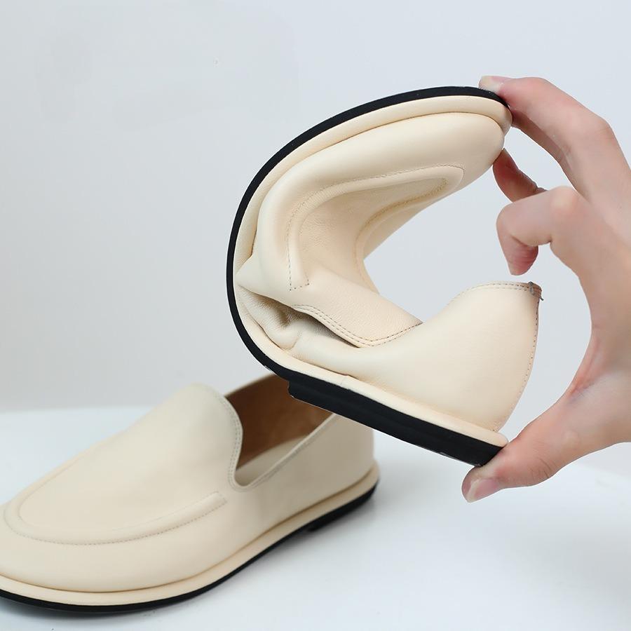 Γυναικεία Loafers 2024 Νέα Άνοιξη Στρογγυλά Παπούτσια Γυναικεία Παπούτσια Γυναικεία Γνήσιο Δέρμα Μαλακά Πλατσάκια Γυναικεία Παπούτσια