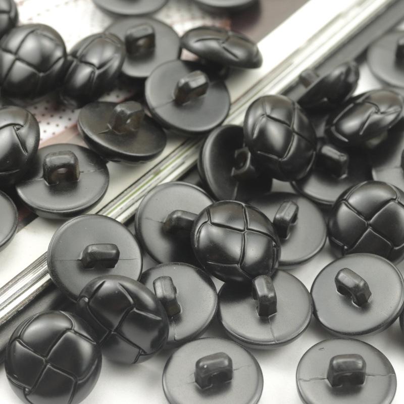 

10 шт., черная пластиковая искусственная кожа с рисунком черепахи, пуговицы для свитера, пальто, коричневые шерстяные пуговицы для костюма 28L = 18.0 MM * Round * Black