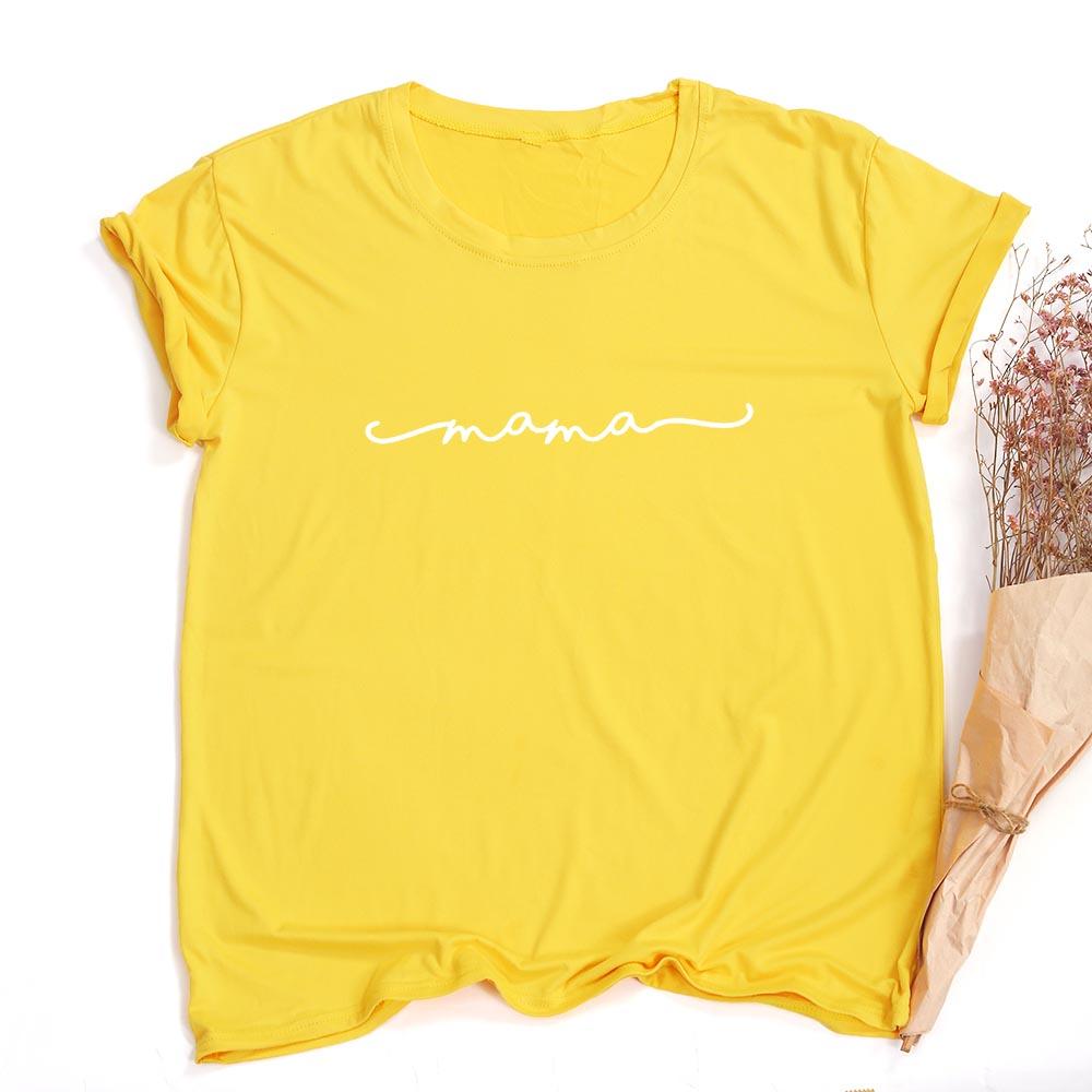 Women Tshirt Mama Square Print Casual Mom Life Mother S Day Harajuku Shirt Aesthetic Korean Female