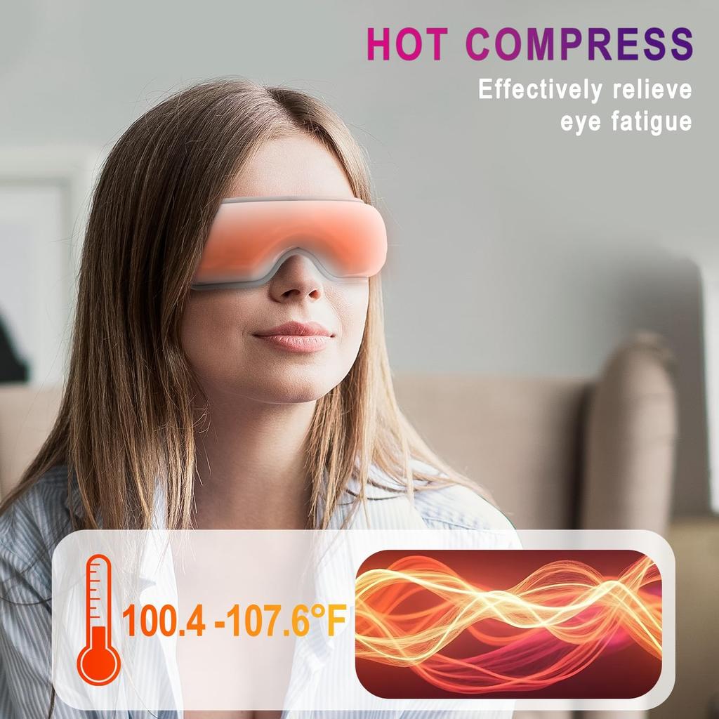 Smart Eye Massage Instrument Vibration Eye Care Massager Airbag Compress Bluetooth Music Eye Relax Fatigue Massage Sleep Mask