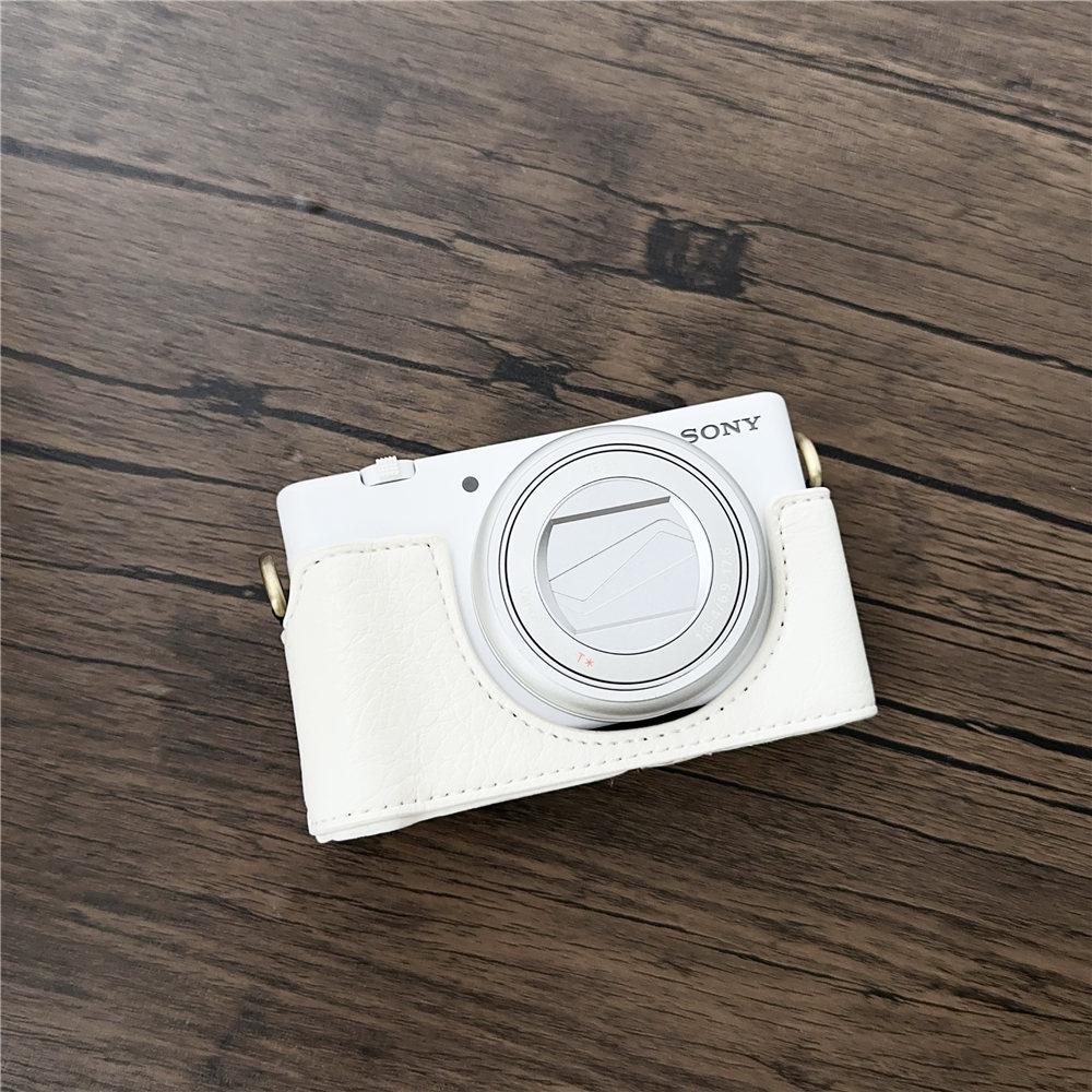 Handgefertigte PU-Leder Kamera Halbtasche für Sony ZV1F ZV-1F ZV-1M2 ZV1M2 Bodenöffnende Gehäuseabdeckung