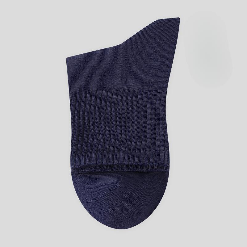 Men's Autumn Combed Cotton Business Antibacterial and Deodorizing Men's Cotton Socks Boneless Hand-sewn Mid-tube Cotton Socks