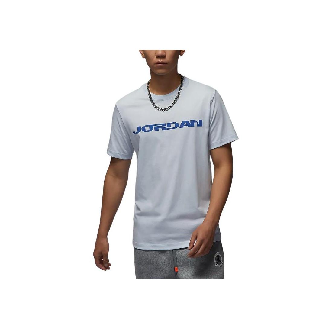 

Jordan MVP Cotton Crew Neck Pullover Short Sleeve T-Shirt Men Tops Football-Grey Game-Royal FZ1976-085 3XL