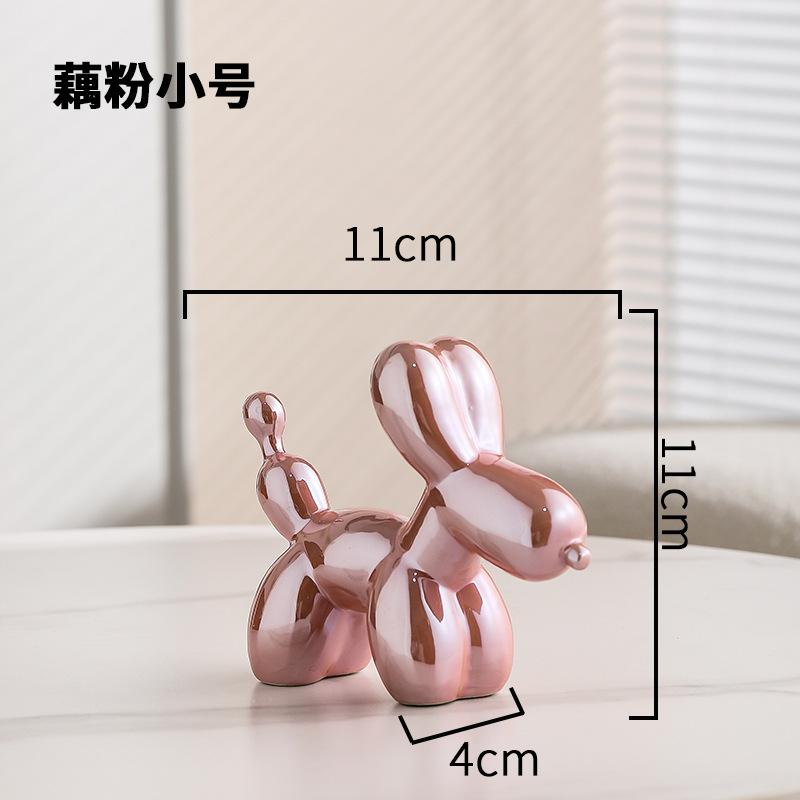 European Ceramic Gold-plated Balloon Dog Decoration Home Decoration Living Room Decoration Creative Animal Desktop Decoration