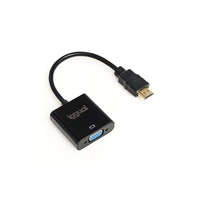Adaptateur HDMI À VGA - Iggual - IGG317303 - Audio 3,5 Mm - Multicolore - Garantie 3 Ans