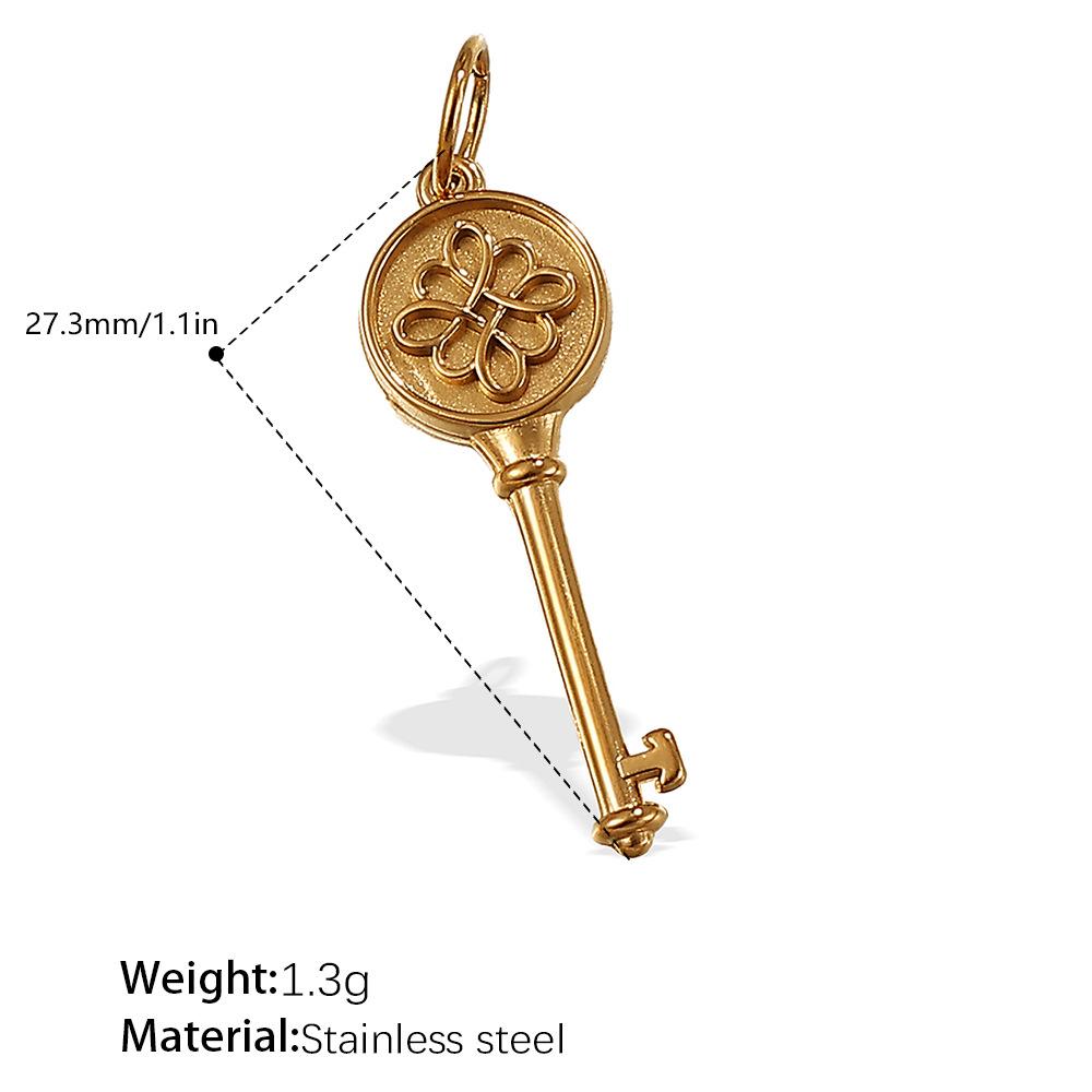 Exquisite And Compact Diy Key Pendant Stainless Steel Gold-Plated Cute And Diverse Styling Accessories