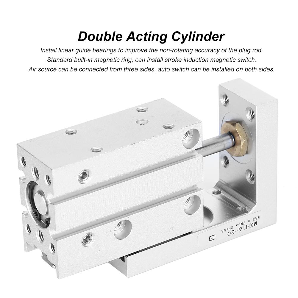 air sliding table cylinder MXH16-50 heavy duty with guide bearing Guide rail cylinder sliding table cylinder air sliding table cylinder MXH16-50 heavy duty with guide bearing Guide rail cylinder sliding table cylinder