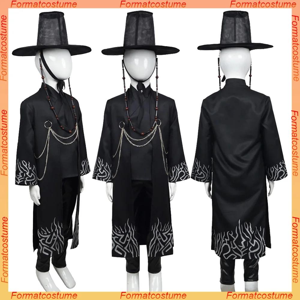 Halloween Enfants garçons Jinu Cosplay Saja garçons Costume démon chasseurs TV Roleplay chapeau manteau pantalon