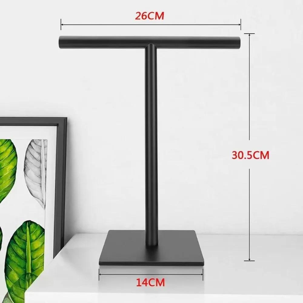 New Stainless Steel Towel Rack Movable Modern Style T-Shape Holder Multi-Purpose Rustproof Display Stand Kitchen