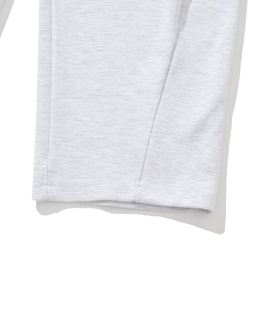 KNITTED Curved Training Pants Melange White
