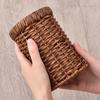 Rustikaler Stäbchenhalter aus geflochtenem Kunst rattan Küchenutensilien-Organizer Besteckaufbewahrungsbehälter für Küchenarbeitsplatte Esstisch Organisation